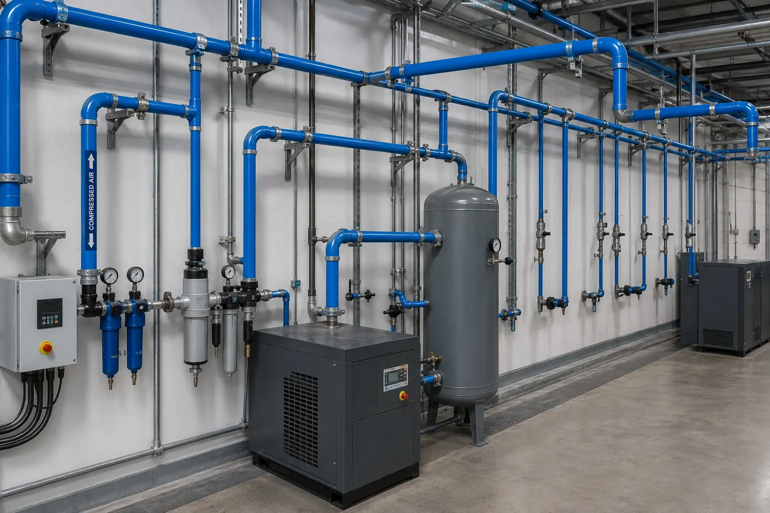 Compressed air piping system